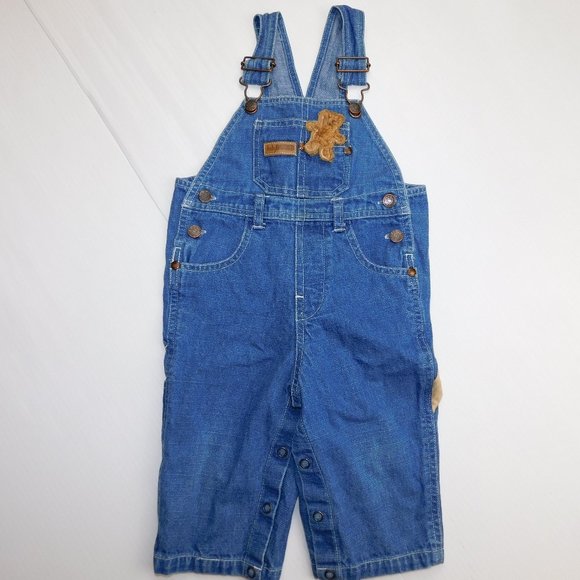Baby Gund 12 months Denim Teddy bear overalls - Picture 1 of 9